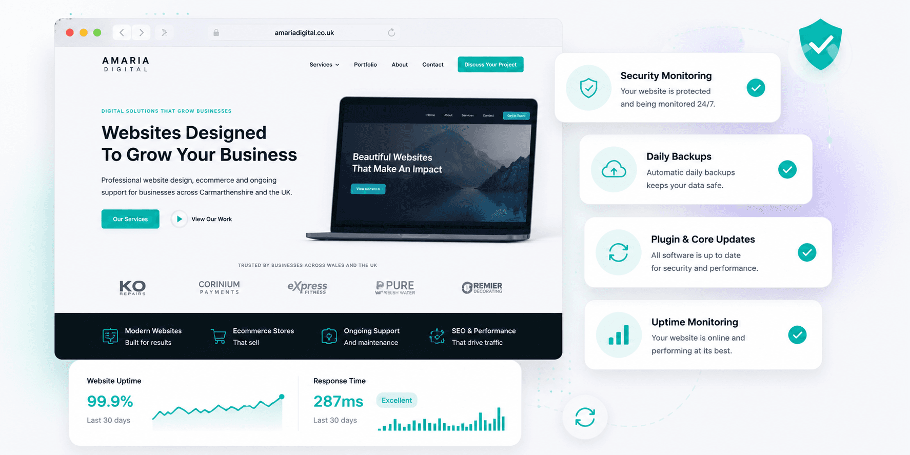 Website maintenance service by Amaria Digital