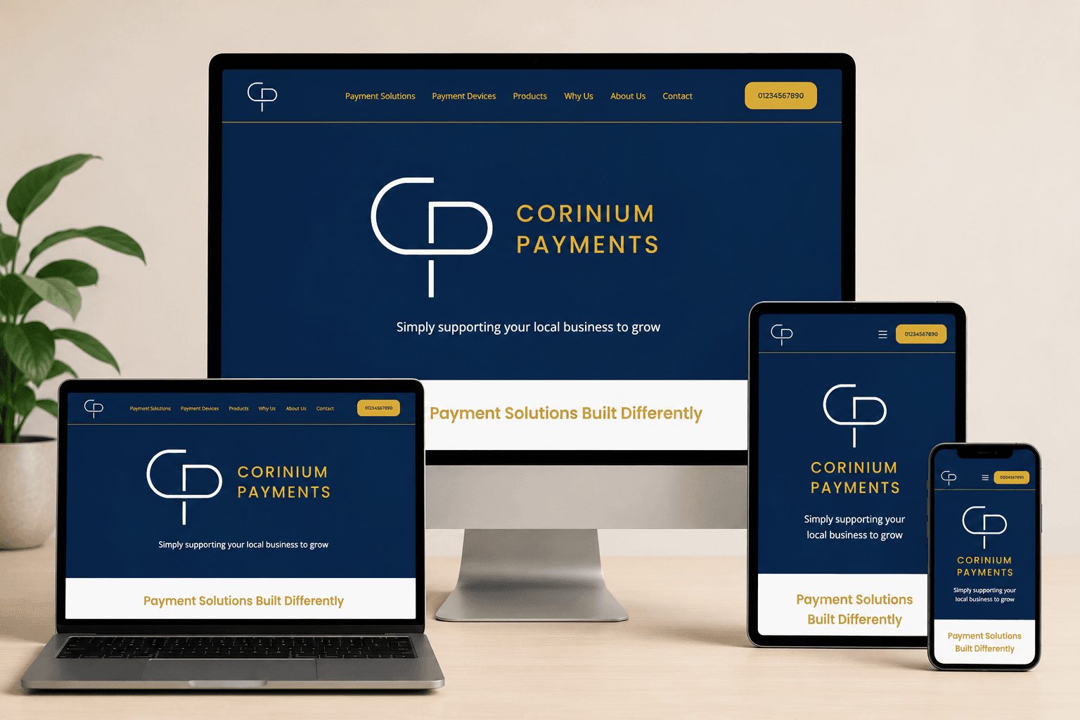 Corinium Payments website design